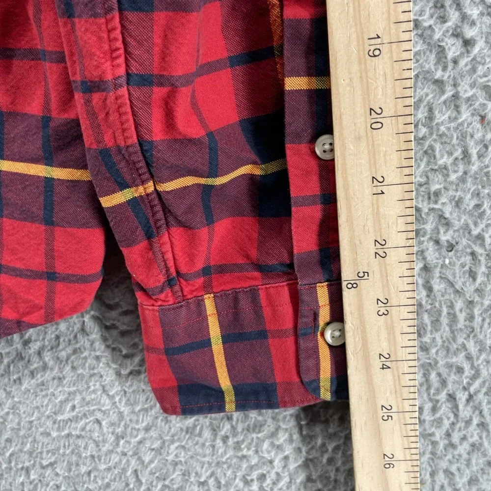 Ralph Lauren Shirt Men's Medium Tartan Oxford Sport Office Golf 90s Cabin Preppy